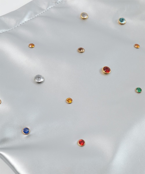 miette（ミエット）の「チェーンショルダービジュー巾着バッグ（ショルダーバッグ・レディース・ブラック/シルバー・FREE）」の16枚目の写真