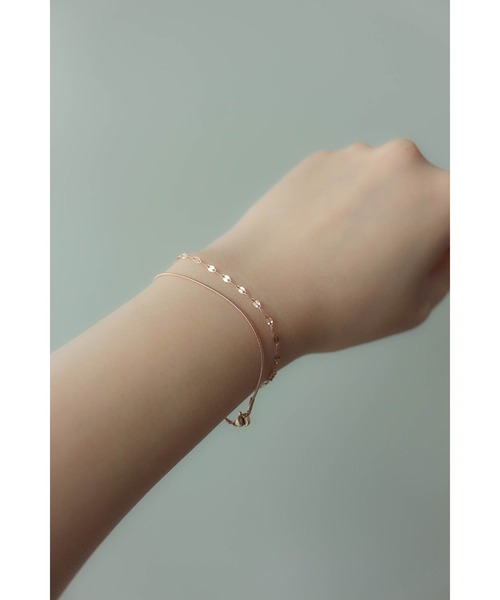 ebine(エビネ)の「1mm Simple Bracelet 金属アレルギー対応 サージカルステンレス(ブレスレット・レディース・ゴールド/シルバー/ピンクゴールド・FREE)」の8枚目の写真
