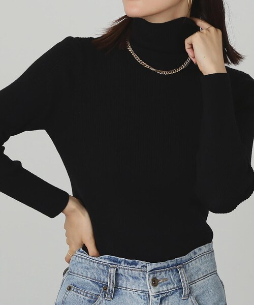 FREE'S MART（フリーズマート）の「◆タートルネックリブニット（ニット/セーター・レディース・ピンク/ホワイト/ブラック/ホワイト系その他/ブルー/ライトグリーン/パープル・FREE）」の13枚目の写真