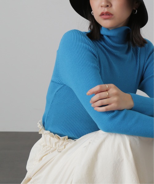 FREE'S MART（フリーズマート）の「◆タートルネックリブニット（ニット/セーター・レディース・ピンク/ホワイト/ブラック/ホワイト系その他/ブルー/ライトグリーン/パープル・FREE）」の5枚目の写真