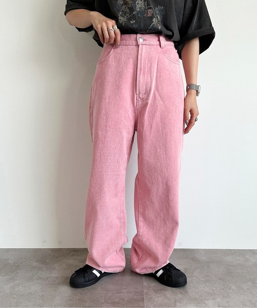 apres jour mignon(アプレジュールミニョン)の「ケミカルストレートパンツ【ZOZOTOWN限定アイテム】(デニムパンツ・レディース・ベージュ/ピンク/ブラック・LARGE/MEDIUM/SMALL/X-LARGE)」の16枚目の写真