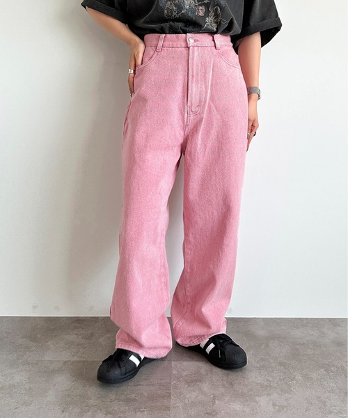 apres jour mignon(アプレジュールミニョン)の「ケミカルストレートパンツ【ZOZOTOWN限定アイテム】(デニムパンツ・レディース・ベージュ/ピンク/ブラック・LARGE/MEDIUM/SMALL/X-LARGE)」の17枚目の写真