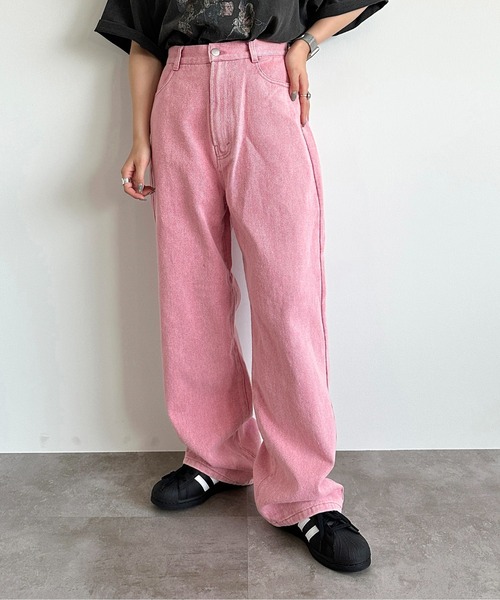 apres jour mignon(アプレジュールミニョン)の「ケミカルストレートパンツ【ZOZOTOWN限定アイテム】(デニムパンツ・レディース・ベージュ/ピンク/ブラック・LARGE/MEDIUM/SMALL/X-LARGE)」の18枚目の写真