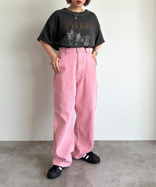 apres jour mignon(アプレジュールミニョン)の「ケミカルストレートパンツ【ZOZOTOWN限定アイテム】(デニムパンツ・レディース・ベージュ/ピンク/ブラック・LARGE/MEDIUM/SMALL/X-LARGE)」の22枚目の写真