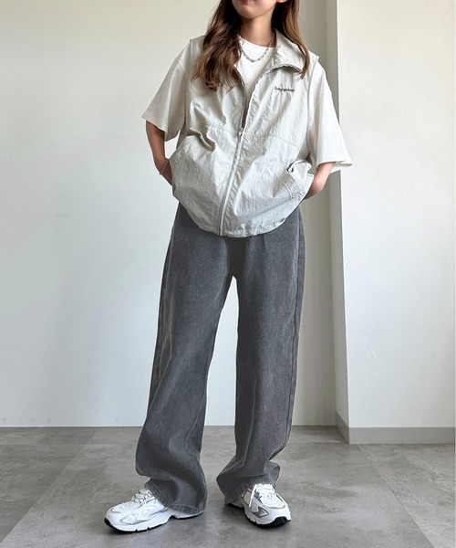 apres jour mignon(アプレジュールミニョン)の「ケミカルストレートパンツ【ZOZOTOWN限定アイテム】(デニムパンツ・レディース・ベージュ/ピンク/ブラック・LARGE/MEDIUM/SMALL/X-LARGE)」の5枚目の写真
