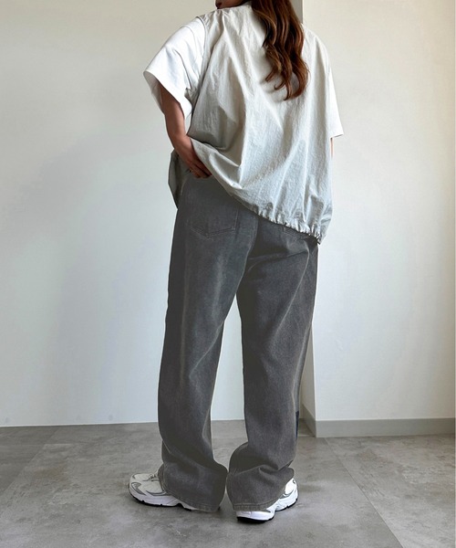 apres jour mignon(アプレジュールミニョン)の「ケミカルストレートパンツ【ZOZOTOWN限定アイテム】(デニムパンツ・レディース・ベージュ/ピンク/ブラック・LARGE/MEDIUM/SMALL/X-LARGE)」の4枚目の写真