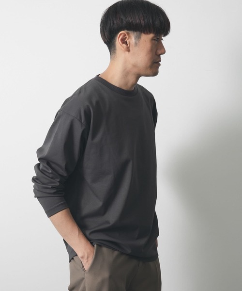 URBAN RESEARCH DOORS（アーバンリサーチドアーズ）の「ドレスポンチロングスリーブTシャツ（Tシャツ/カットソー・メンズ・チャコールグレー/ブルー/モカ/オフホワイト・LARGE/MEDIUM）」の18枚目の写真