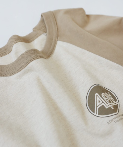 andme(アンドミー)の「配色ラグラン長袖プリントTシャツワンピース(ワンピース・レディース・チャコールグレー/グレー/ブルー/ベージュ・M)」の19枚目の写真