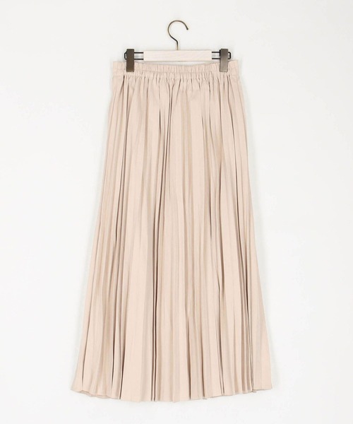 NICOLE white(ニコルホワイト)の「エステルピーチ起毛プリーツスカート(スカート・レディース・オフホワイト/ブラック・FREE)」の5枚目の写真