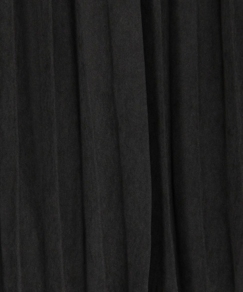 NICOLE white(ニコルホワイト)の「エステルピーチ起毛プリーツスカート(スカート・レディース・オフホワイト/ブラック・FREE)」の9枚目の写真