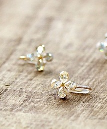 【itam】アイタム/ キュービックジルコニアノンホールピアス/ 金属アレルギー対応イヤリング セット