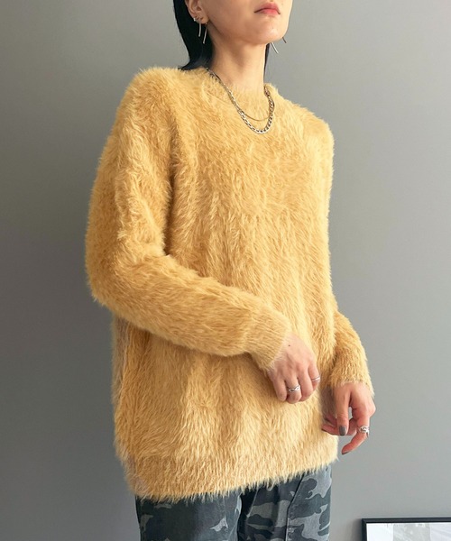 Jewelobe(ジュエローブ)の「オーバーサイズシャギーニット(ニット/セーター・レディース・ベージュ/グレー/ピンク/ホワイト・FREE)」の5枚目の写真