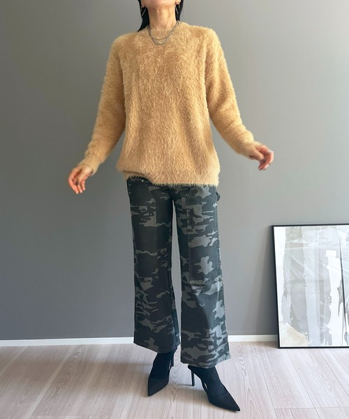Jewelobe(ジュエローブ)の「オーバーサイズシャギーニット(ニット/セーター・レディース・ベージュ/グレー/ピンク/ホワイト・FREE)」の9枚目の写真