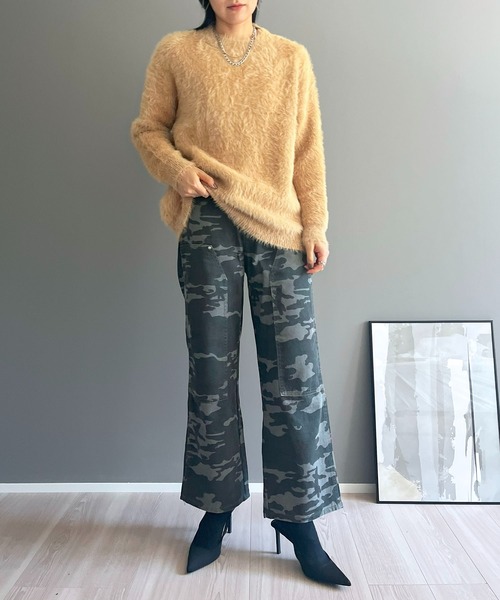 Jewelobe(ジュエローブ)の「オーバーサイズシャギーニット(ニット/セーター・レディース・ベージュ/グレー/ピンク/ホワイト・FREE)」の10枚目の写真