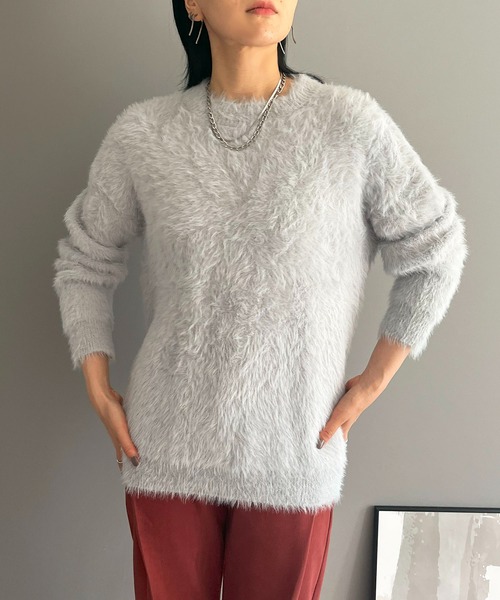 Jewelobe(ジュエローブ)の「オーバーサイズシャギーニット(ニット/セーター・レディース・ベージュ/グレー/ピンク/ホワイト・FREE)」の14枚目の写真