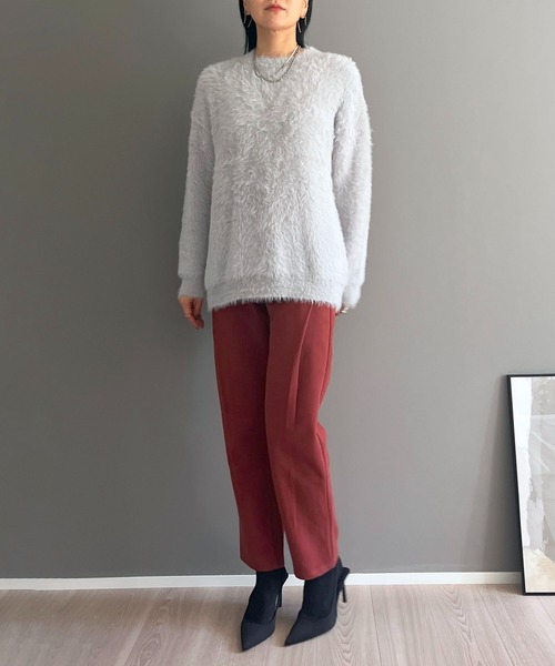 Jewelobe(ジュエローブ)の「オーバーサイズシャギーニット(ニット/セーター・レディース・ベージュ/グレー/ピンク/ホワイト・FREE)」の17枚目の写真