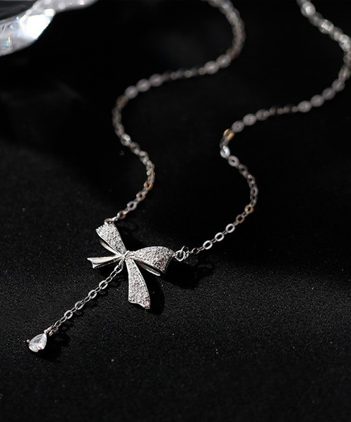【NAMED COLLECTIVE】WHISPERクロス リボン チェーン ネックレス チェーンネックレス NAMED COLLECTIVE(ネームドコレクティブ