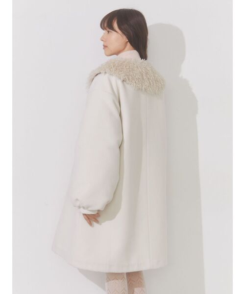 merry jenny（メリージェニー）の「フェイクファーカラーAラインコート（チェスターコート・レディース・ピンク/ブラック/アイボリー・FREE）」の18枚目の写真