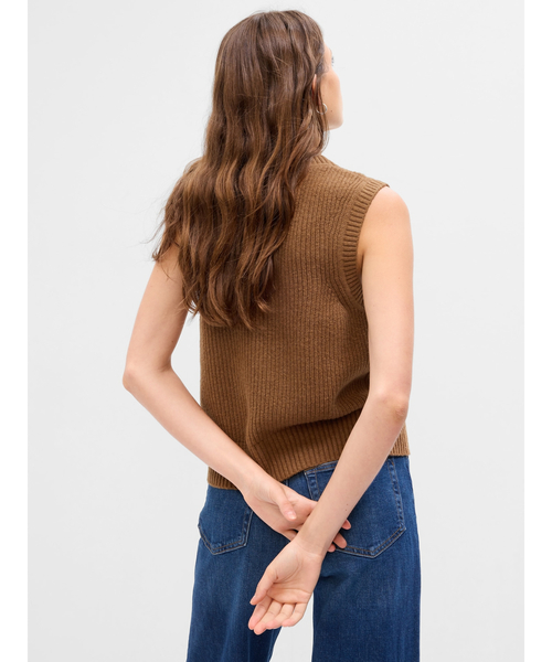 GAP（ギャップ）の「CashSoft カシミヤタッチ リブ セーターベスト（ベスト・レディース・ネイビー/グレー/ブラック/ブラウン・XS/S/XXS/XL/L/M）」の18枚目の写真
