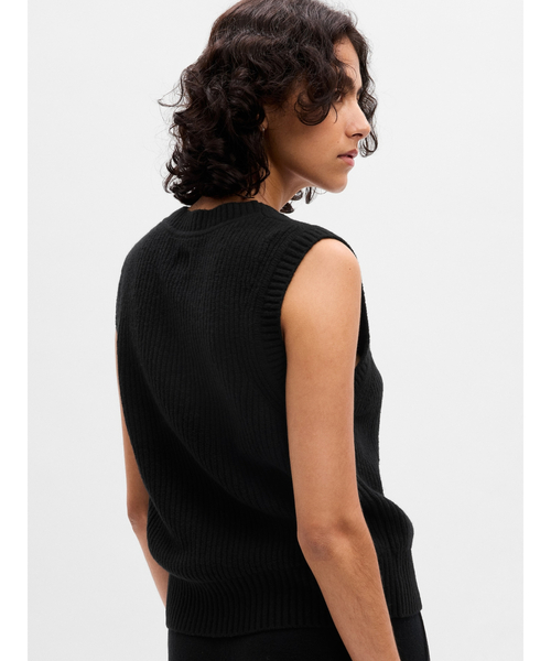 GAP（ギャップ）の「CashSoft カシミヤタッチ リブ セーターベスト（ベスト・レディース・ネイビー/グレー/ブラック/ブラウン・XS/S/XXS/XL/L/M）」の21枚目の写真
