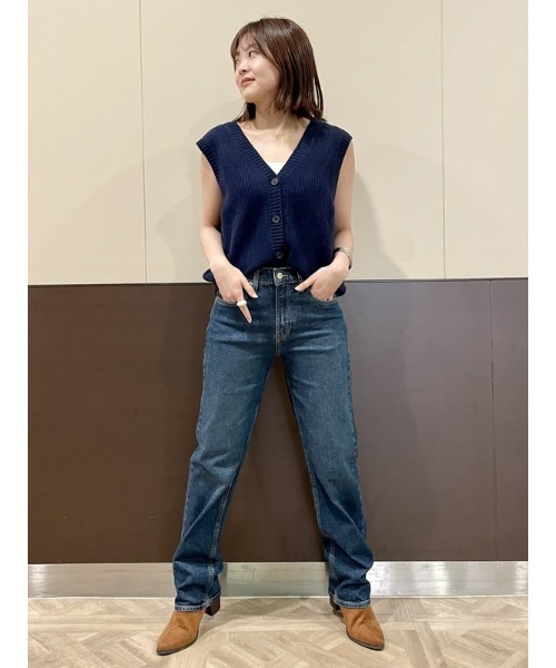 GAP（ギャップ）の「CashSoft カシミヤタッチ リブ セーターベスト（ベスト・レディース・ネイビー/グレー/ブラック/ブラウン・XS/S/XXS/XL/L/M）」の13枚目の写真