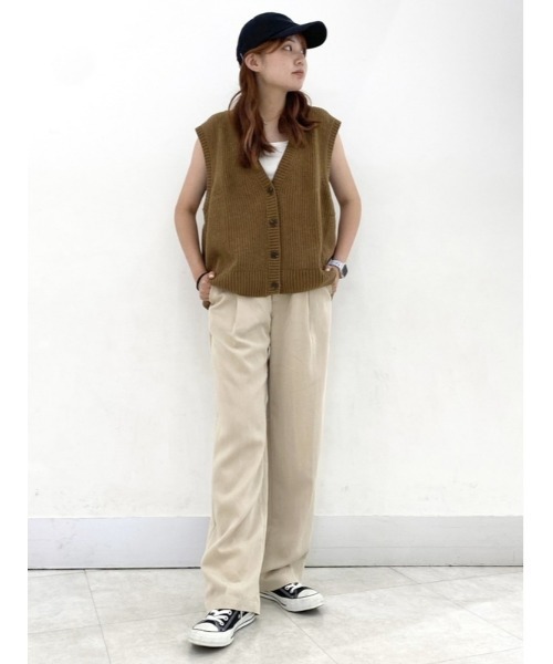 GAP（ギャップ）の「CashSoft カシミヤタッチ リブ セーターベスト（ベスト・レディース・ネイビー/グレー/ブラック/ブラウン・XS/S/XXS/XL/L/M）」の12枚目の写真