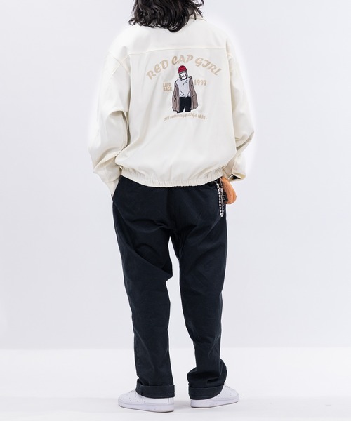 Red Cap Girl（レッドキャプガール）の「【a-r】〔Red Cap Girl/レッドキャップガール〕モールスキン バック刺繍 ハリントンジャケット スイングトップ（ブルゾン・メンズ・チャコールグレー/ブルー/アイボリー/ブラック・LARGE/MEDIUM）」の21枚目の写真