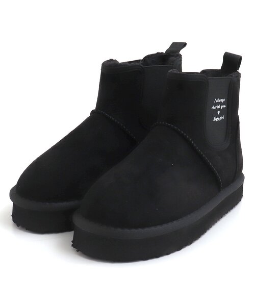 algy（アルジー）の「厚底サイドゴアムートン風ブーツ（ブーツ・キッズ・キャメル/ブラック・21/20/22/23）」の8枚目の写真