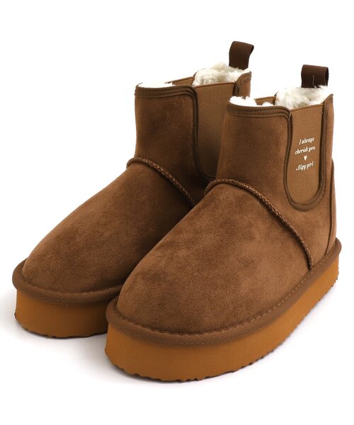 algy（アルジー）の「厚底サイドゴアムートン風ブーツ（ブーツ・キッズ・キャメル/ブラック・21/20/22/23）」の10枚目の写真