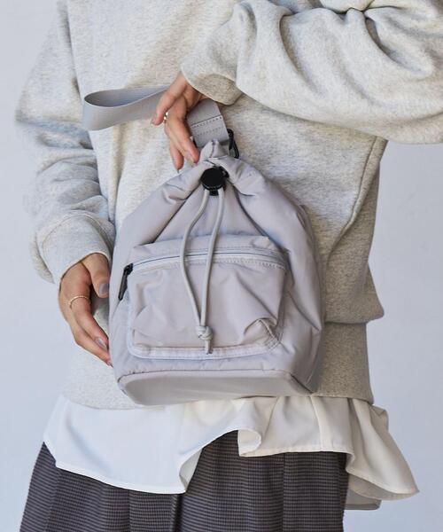 coen（コーエン）の「2WAY中綿キンチャクバッグ（トートバッグ・レディース・ライトグレー/ブラック/オリーブ・FREE）」の4枚目の写真