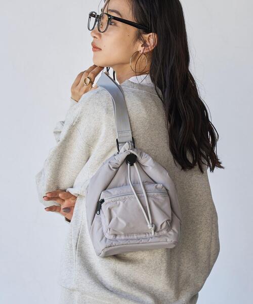 coen（コーエン）の「2WAY中綿キンチャクバッグ（トートバッグ・レディース・ライトグレー/ブラック/オリーブ・FREE）」の5枚目の写真