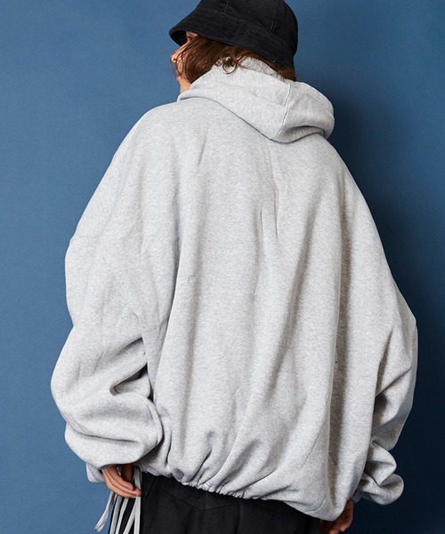 unrelaxing(アンリラクシング)の「オーバーサイズビッグスウェットモンスターパーカー ユニセックス(パーカー・メンズ・ブラック/スミクロ/ホワイト/グレー・FREE)」の6枚目の写真