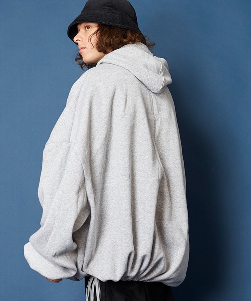 unrelaxing(アンリラクシング)の「オーバーサイズビッグスウェットモンスターパーカー ユニセックス(パーカー・メンズ・ブラック/スミクロ/ホワイト/グレー・FREE)」の10枚目の写真