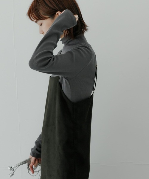 URBAN RESEARCH（アーバンリサーチ）の「『UR TECH』裏起毛タートルネックカットソー（Tシャツ/カットソー・レディース・ベージュ系その他/チャコールグレー/グリーン系その他/ブルー/オフホワイト・FREE）」の3枚目の写真