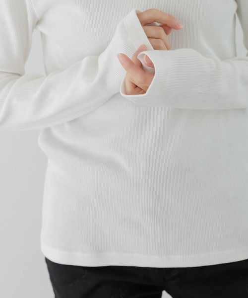 URBAN RESEARCH（アーバンリサーチ）の「『UR TECH』裏起毛タートルネックカットソー（Tシャツ/カットソー・レディース・ベージュ系その他/チャコールグレー/グリーン系その他/ブルー/オフホワイト・FREE）」の8枚目の写真
