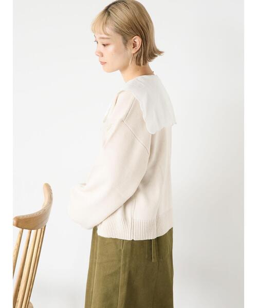 ehka sopo（エヘカソポ）の「飛び刺繍カーディガン（カーディガン/ボレロ・レディース・キナリ/グリーン/モカ・F）」の11枚目の写真