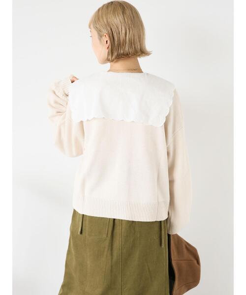 ehka sopo（エヘカソポ）の「飛び刺繍カーディガン（カーディガン/ボレロ・レディース・キナリ/グリーン/モカ・F）」の19枚目の写真