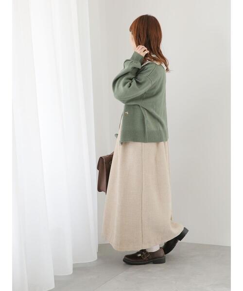 ehka sopo（エヘカソポ）の「飛び刺繍カーディガン（カーディガン/ボレロ・レディース・キナリ/グリーン/モカ・F）」の21枚目の写真