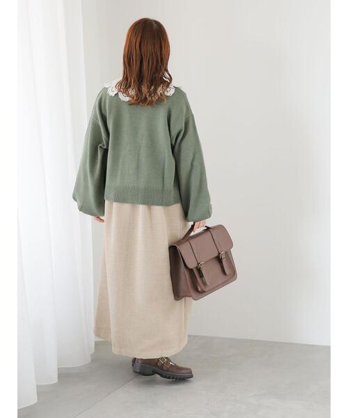 ehka sopo（エヘカソポ）の「飛び刺繍カーディガン（カーディガン/ボレロ・レディース・キナリ/グリーン/モカ・F）」の22枚目の写真