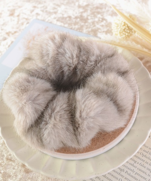 float】もこもこ フェイクファー ボリューム シュシュ【6色展開