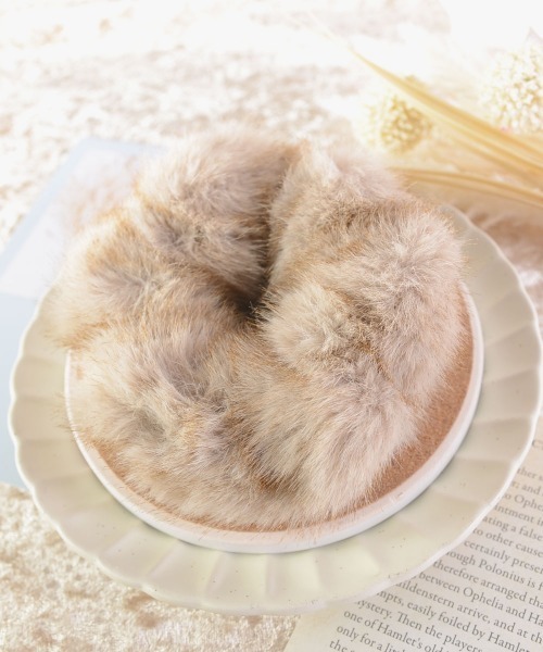 float】もこもこ フェイクファー ボリューム シュシュ【6色展開