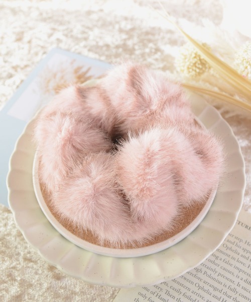セール】【float】もこもこ フェイクファー ボリューム シュシュ【6色