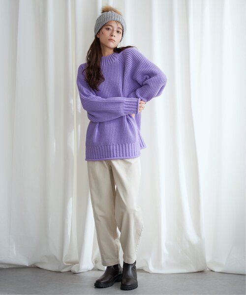 LBC(エルビーシー)の「起毛ヘリンボンコージータックパンツ(その他パンツ・レディース・オフホワイト/チャコールグレー/ダークオリーブ・L/M)」の15枚目の写真