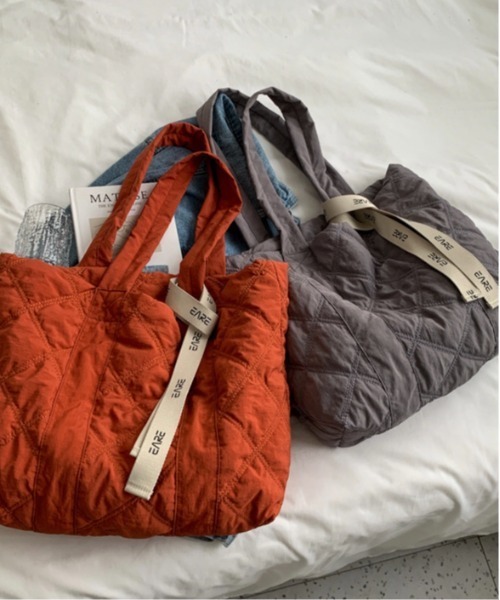 Burner(バーナー)の「【OKUOKU Recommend Select】キルティング トートバッグ oku-bag-665992066505-26 U(トートバッグ・レディース・カーキ/オレンジ/アイボリー/チャコールグレー/ブラック/マスタード・FREE)」の18枚目の写真