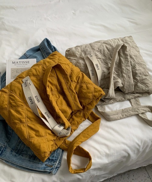Burner(バーナー)の「【OKUOKU Recommend Select】キルティング トートバッグ oku-bag-665992066505-26 U(トートバッグ・レディース・カーキ/オレンジ/アイボリー/チャコールグレー/ブラック/マスタード・FREE)」の19枚目の写真