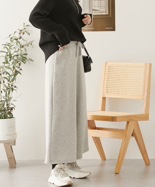 nissen(ニッセン)の「裏起毛ガウチョパンツ(その他パンツ・レディース・杢グレー/ブラック/カーキ/モカ・M/L/LL/S)」の10枚目の写真