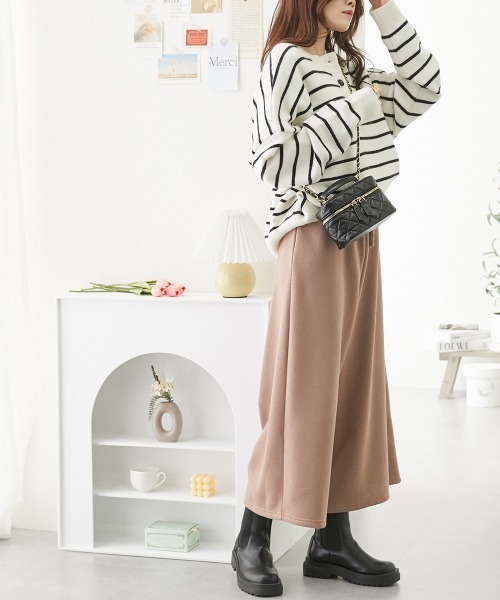 nissen(ニッセン)の「裏起毛ガウチョパンツ(その他パンツ・レディース・杢グレー/ブラック/カーキ/モカ・M/L/LL/S)」の14枚目の写真
