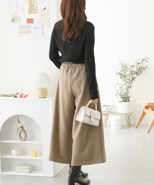 nissen(ニッセン)の「裏起毛ガウチョパンツ(その他パンツ・レディース・杢グレー/ブラック/カーキ/モカ・M/L/LL/S)」の20枚目の写真