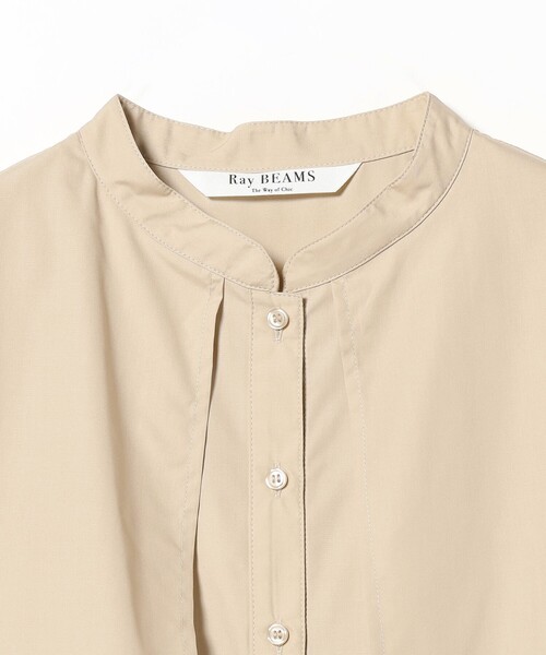 Ray BEAMS（レイビームス）の「Ray BEAMS / ヨーク レイヤー ハーフスリーブ プリーツ ワンピース（ワンピース・レディース・ライトブルー/ベージュ/ブラック・ONE SIZE）」の10枚目の写真