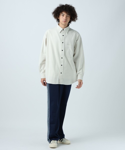 BAYFLOW（ベイフロー）の「ブラッシュドプレーンシャツ（シャツ/ブラウス・メンズ・カーキ/オフホワイト・LARGE/MEDIUM）」の8枚目の写真